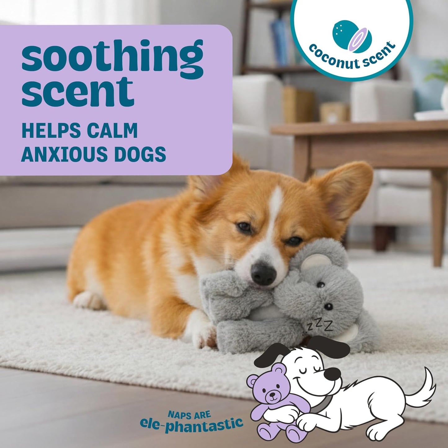 Juguetes suaves para perros con sonido elefante 7.9