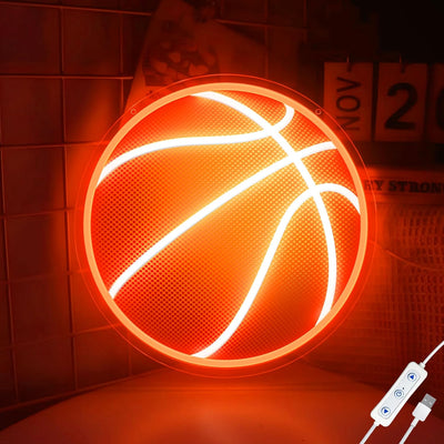 Letrero Neón Baloncesto LED Regulable para Dormitorio