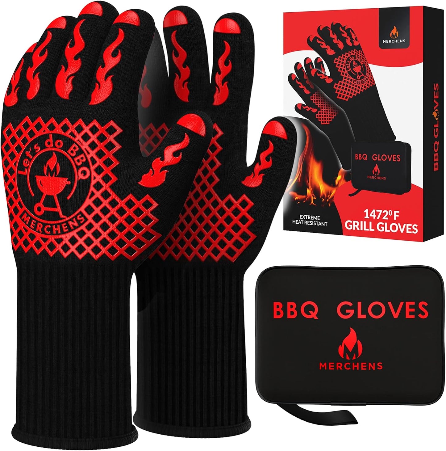 Guantes silicona para parrilla y horno con estuche