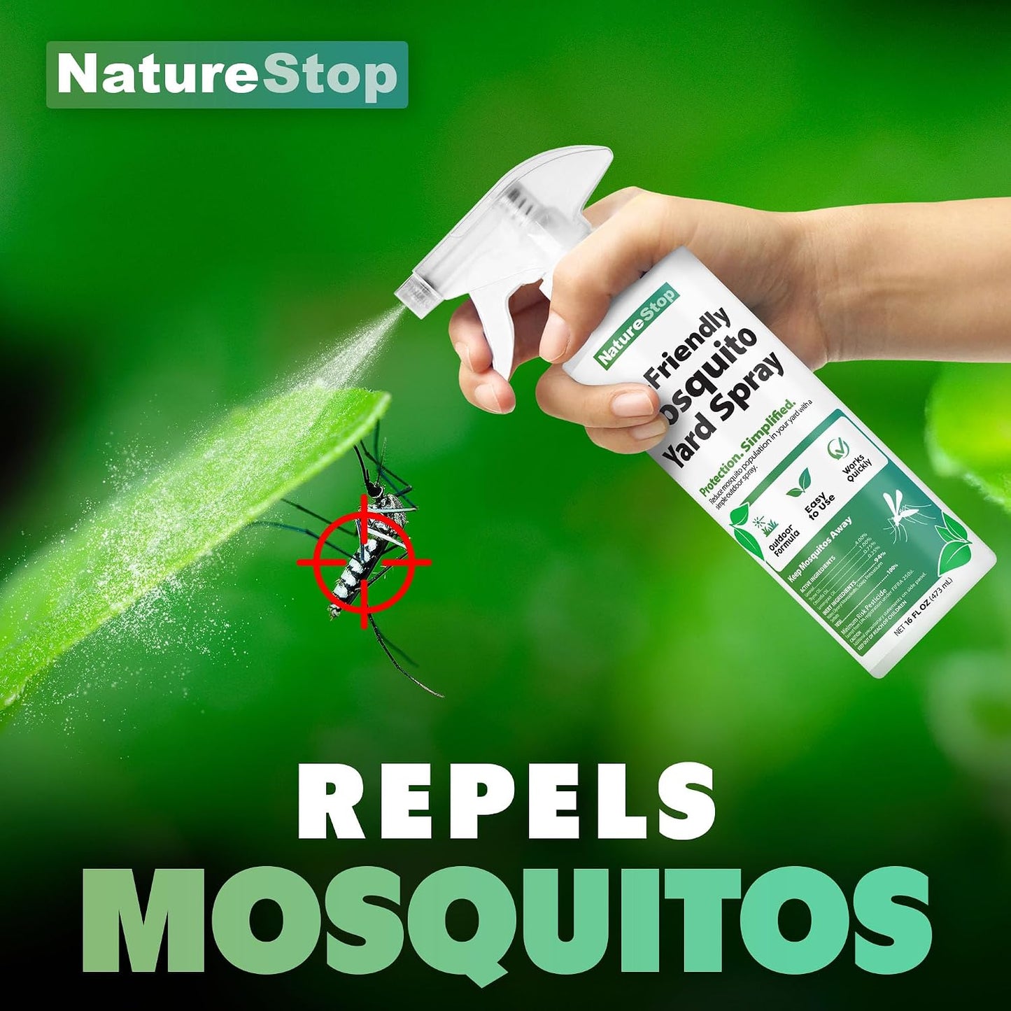 Spray ecológico para mosquitos patio 16oz