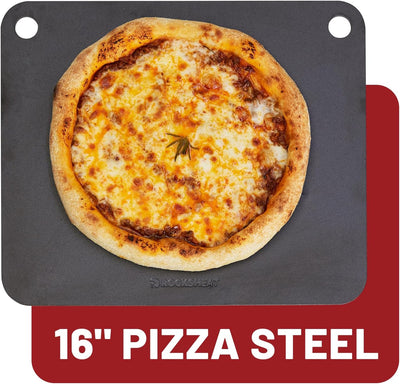 Plato acero carbono para hornear pizza 16x13.4pulg