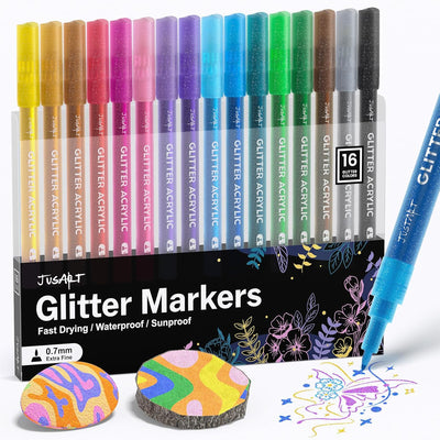Bolígrafos pintura 16 colores para vidrio roca cerámica madera tela