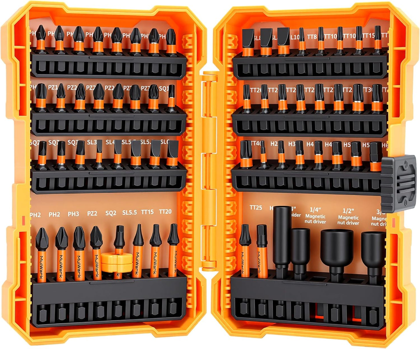 Set 63 Pzas Brocas Impacto Acero S2 Punta Torx Codificada