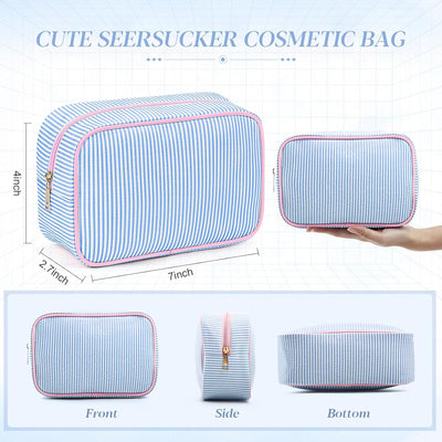 Bolsa maquillaje sirsaca a rayas para mujer viaje boda