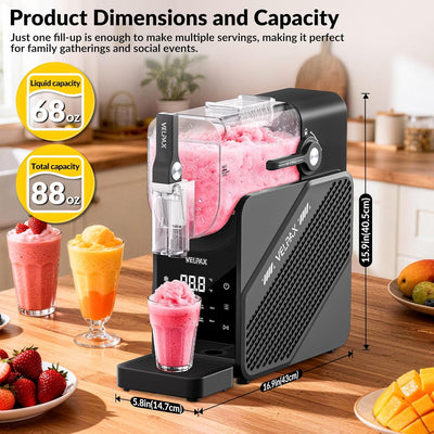 Máquina de batidora helado 88oz con display LED auto-limpieza