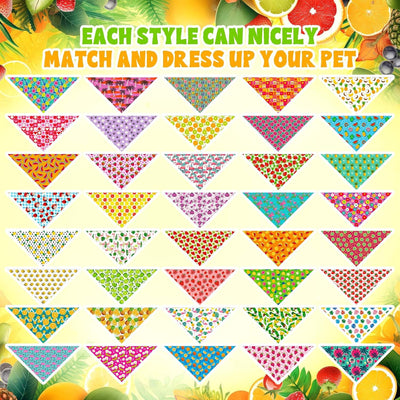 240 Bandanas Hawaiana Triangular para Perro Fruta Aloha