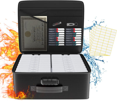 Caja fotos a prueba de fuego 4x6pulg organizador con cerradura