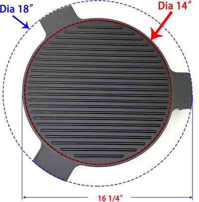 Set platos hierro fundido parrilla 18pulg Kamado