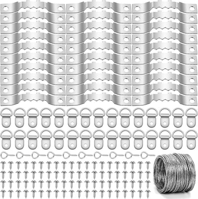 151 Ganchos Resistentes con Anillo D para Colgar Fotos y Decoración