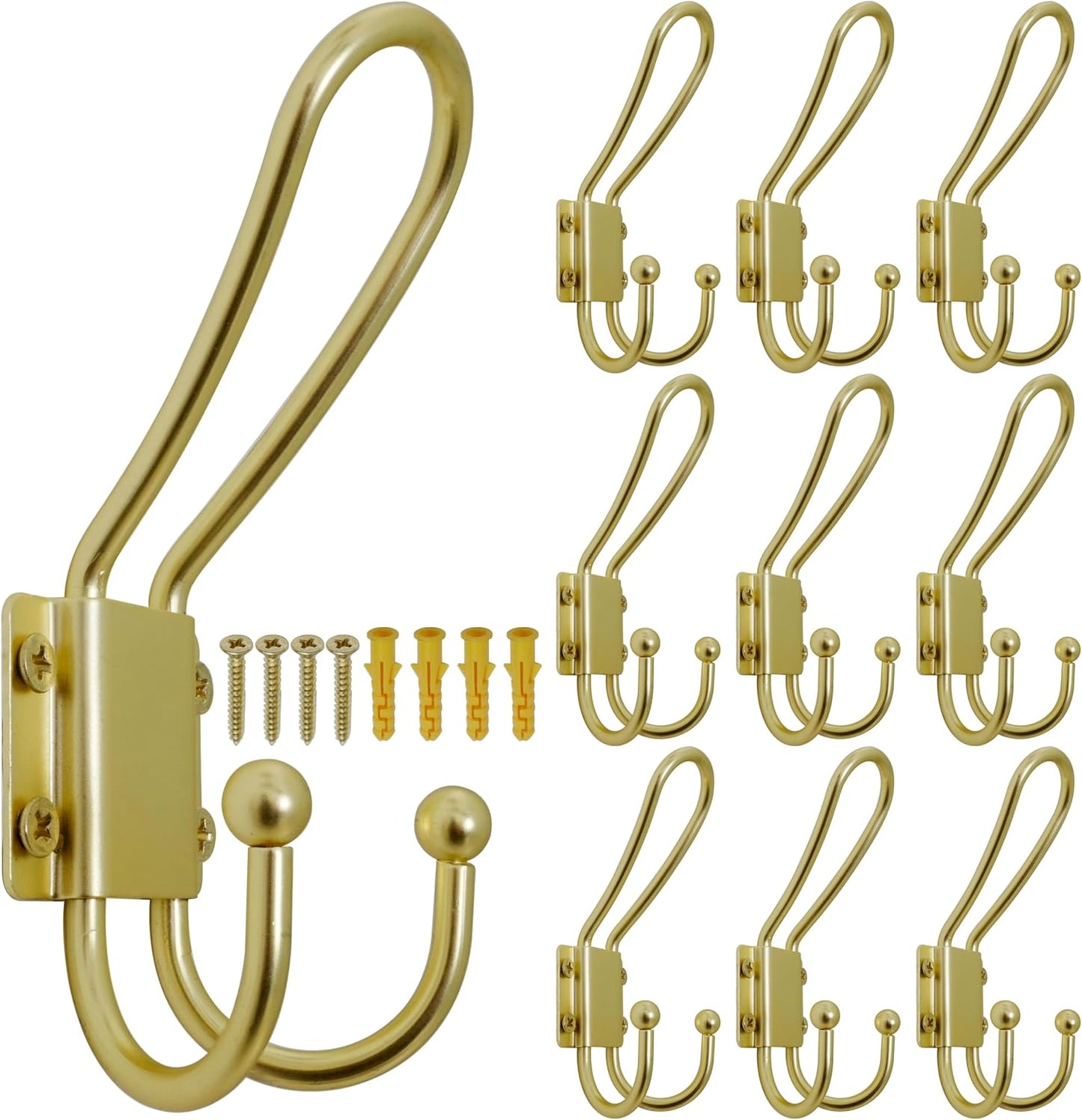 Ganchos pared para colgar ropa toalla color dorado