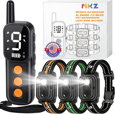 Collar entrenamiento perros control remoto 3300pies IPX7 recargable