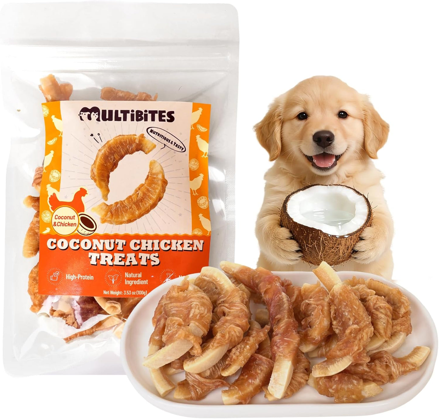 Galletas para perros con pollo y coco 3.53oz