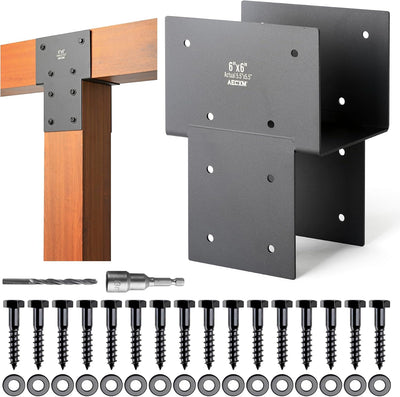 Soportes amarre 5.5x5.5pulg para poste cubierta madera set 4