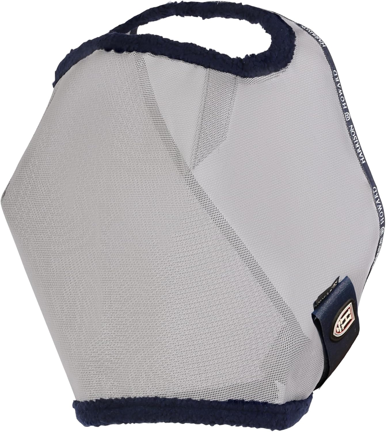 Máscara malla redonda para mosca caballo UV acolchado gris XL