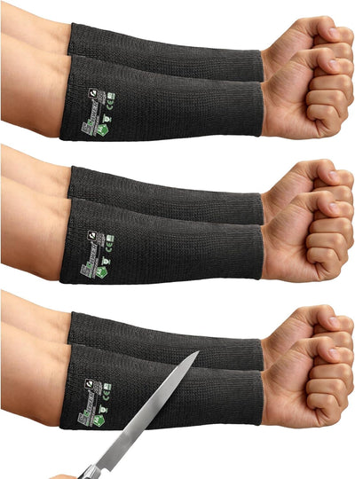 Mangas corto proteccion alta riesgo jardineria 3 pares negro