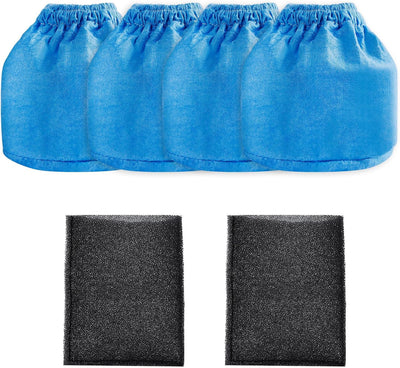 4 Filtros Tela VRC2 y 2 Foam VFF21 Comp Vacmaster 1.5-3.2Gal