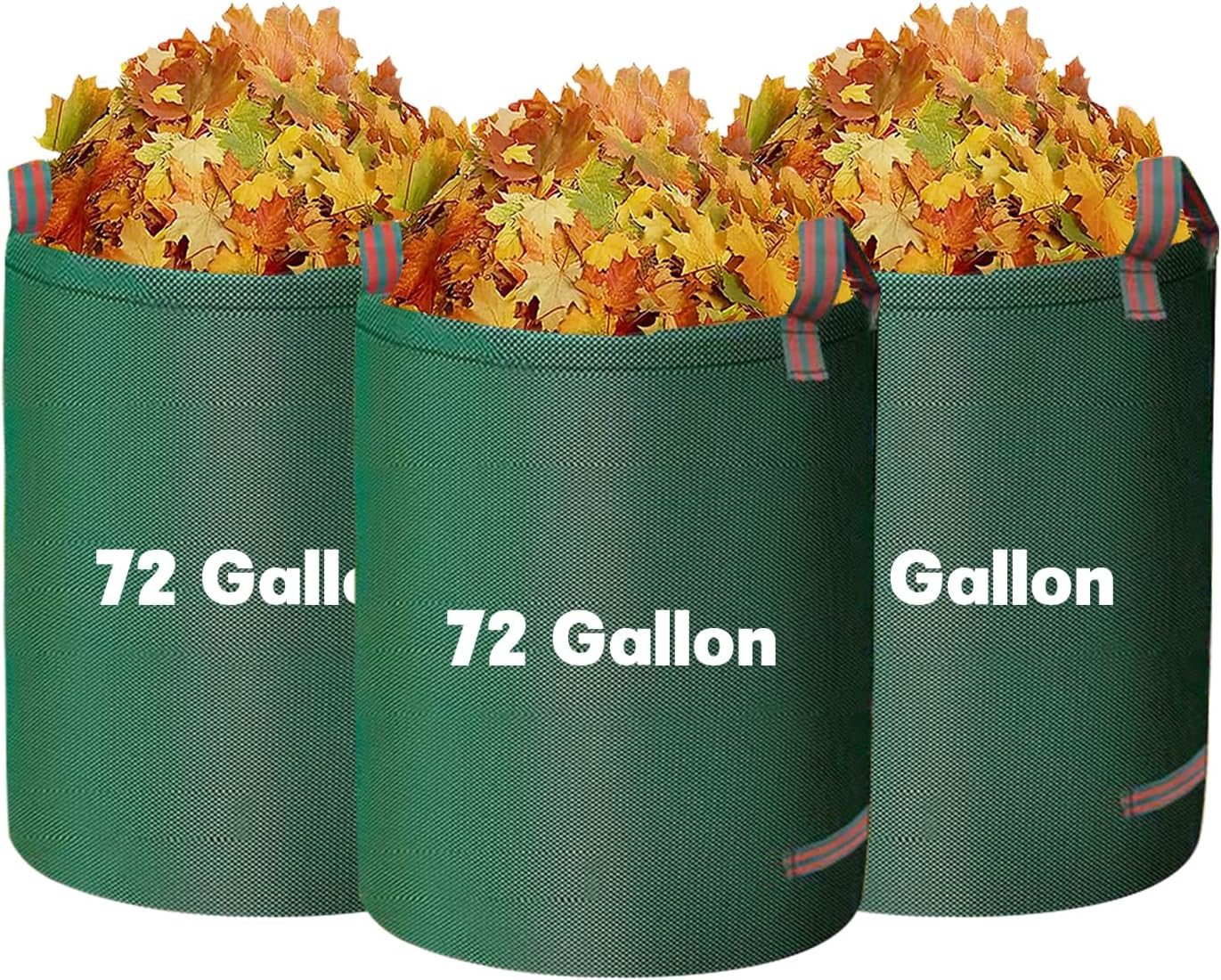 Bolsas basura reutilizables 72gal con asas para jardín y patio