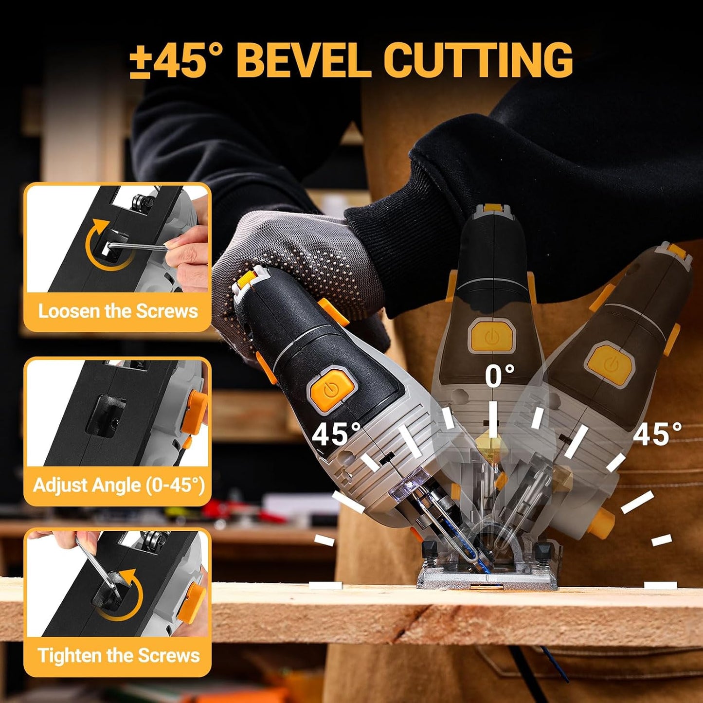 Sierra calar 6.7A 6 velocidades 3000SPM luz LED bisel ±45°