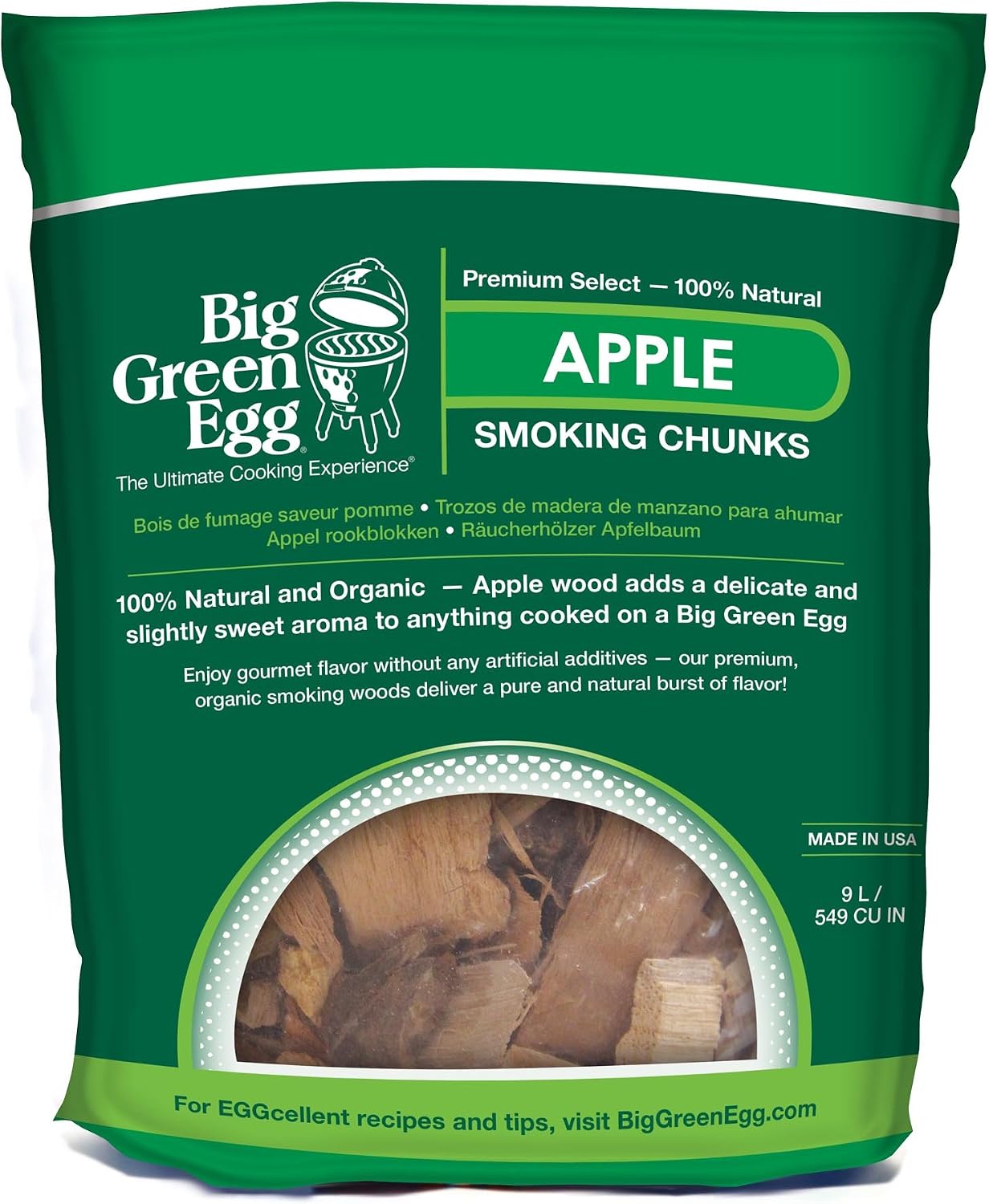 Trozos para ahumar manzana Big Green Egg