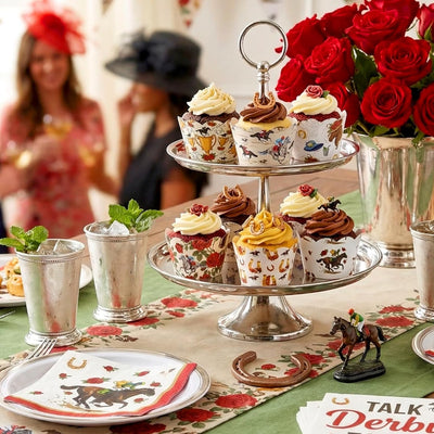 Forros cupcakes Western Derby taza hornear caballos