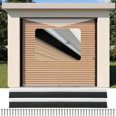 Sello puerta garaje 3pulg 8ft aluminio a prueba de polvo