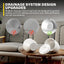 Macetas plástico drenaje 4.5-7.1pulg interior 5uds blanco