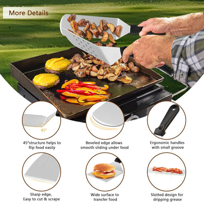Kit 25 Accesorios Plancha Blackstone Espátula Inox