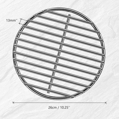 Parrilla acero inox para carbón alta temp