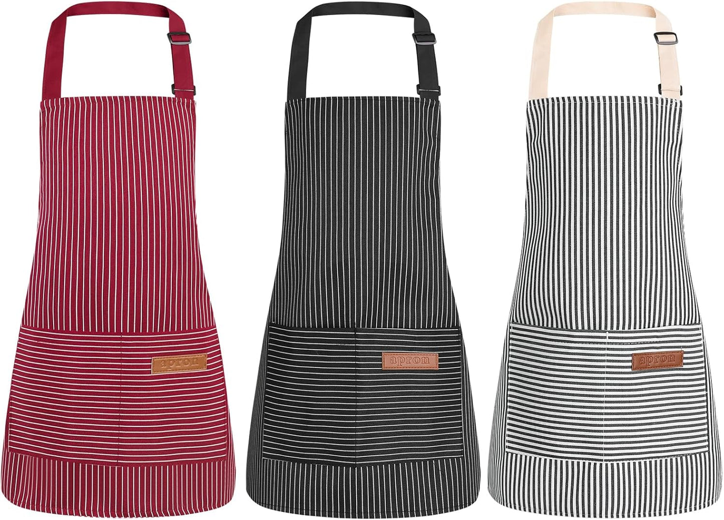 3 Delantales Ajustables para Niños con Bolsillos Chef