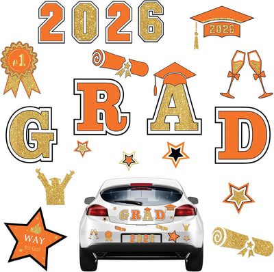 Juego de 20 imanes de graduación 2026 para auto, refrigerador y puerta
