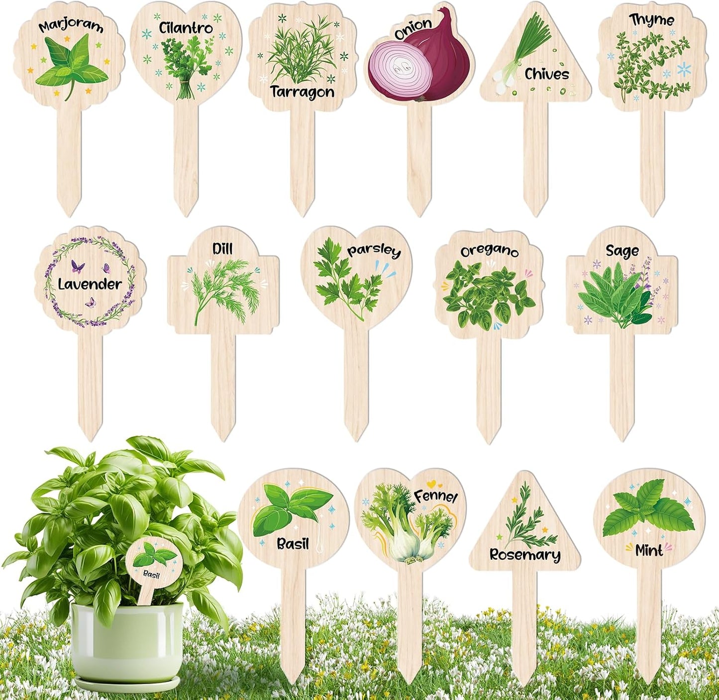 Etiquetas para plantas jardín impermeables 15 pzas