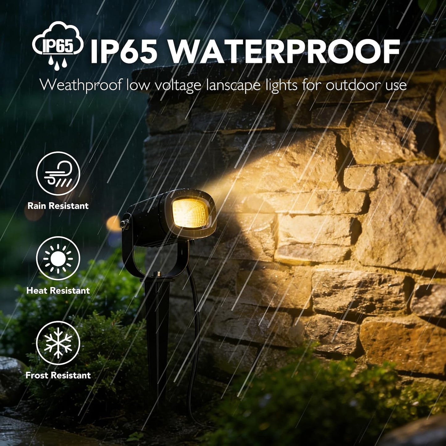 Luces LED paisaje 12W 2700K IP65 pack 8 focos exteriores