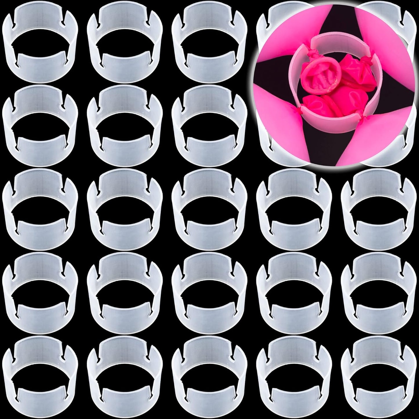 50 Anillos Globos Plástico Conector Arco Decoración Bodas Eventos