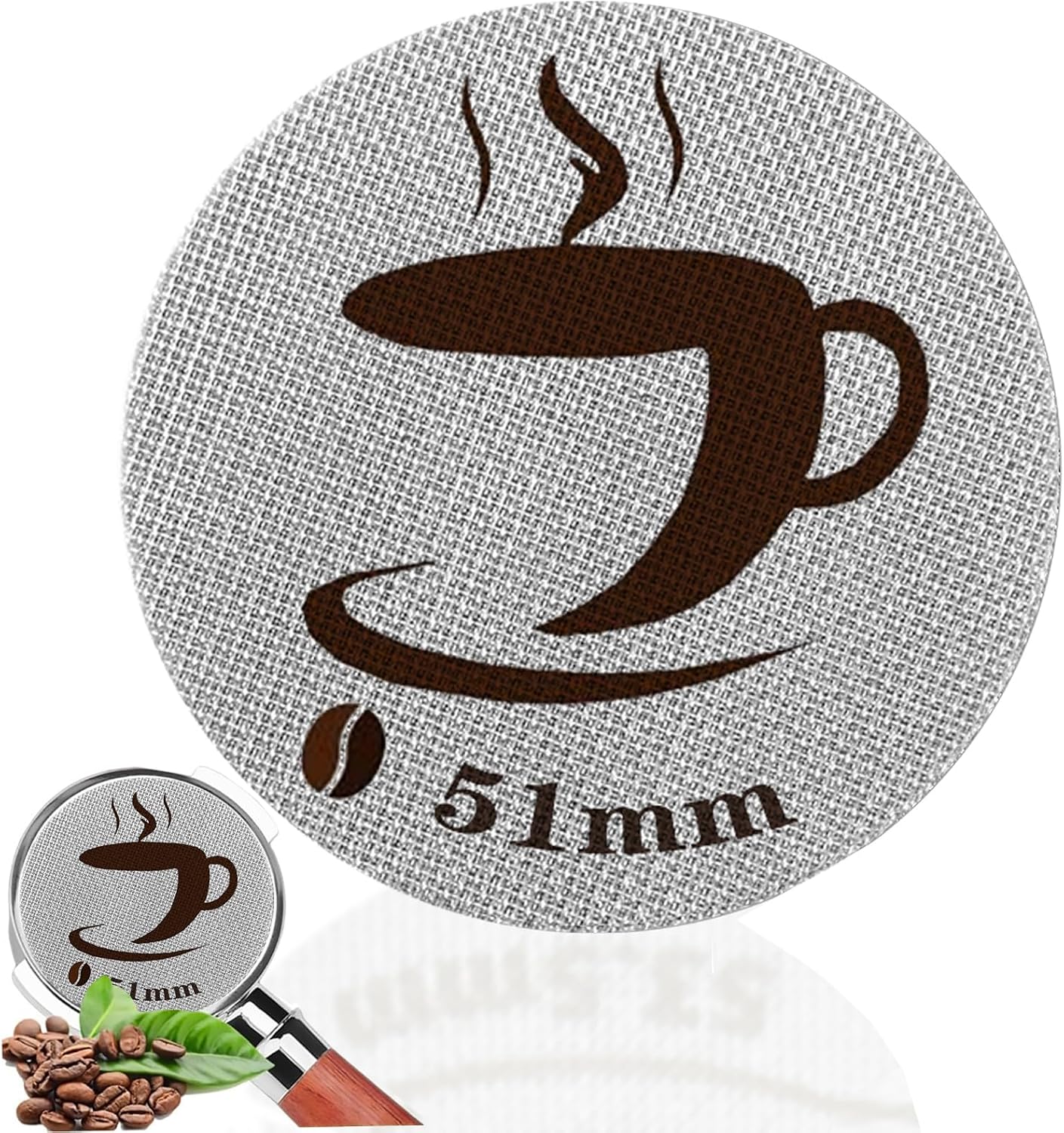 3 Pack Pantalla Disco Espresso 2.008pulg Reutilizable 150μm