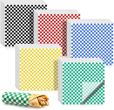 100 Hojas Papel Encerado Deli 12x12 para Sándwiches y Hamburguesas