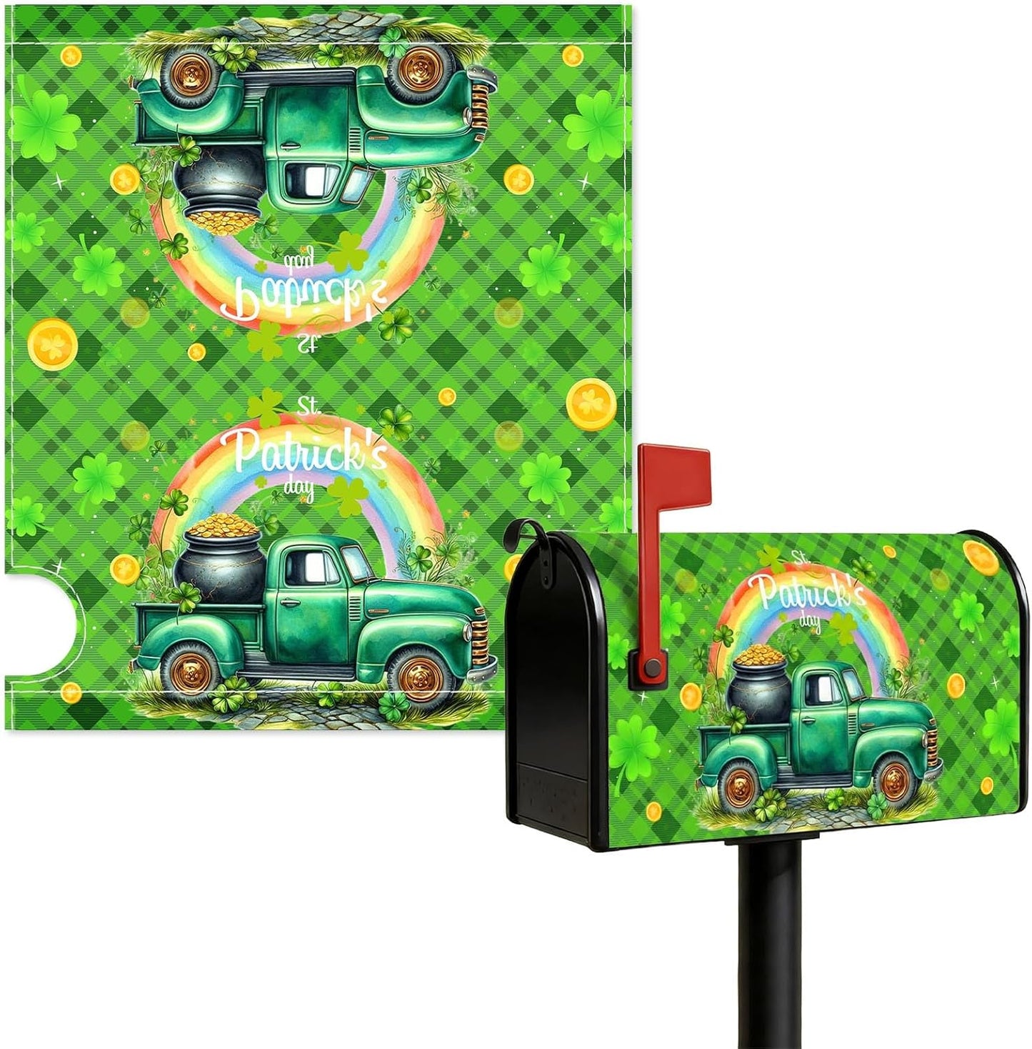 Fundas magnéticas San Patricio 18x21pulg tréboles verdes