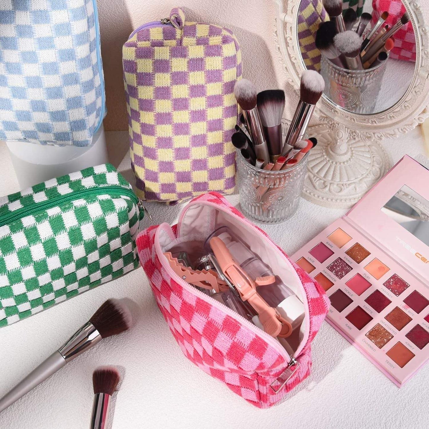 6 Pzas Bolsas Maquillaje con Cierre para Viaje