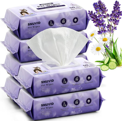 Toallitas para mascotas hipoalergénicas aroma lavanda 360