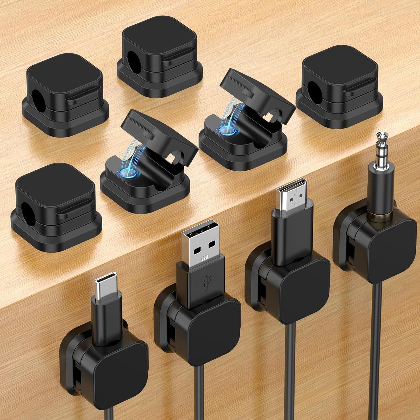 Pack 10 Organiz. Cables USB Magnéticos