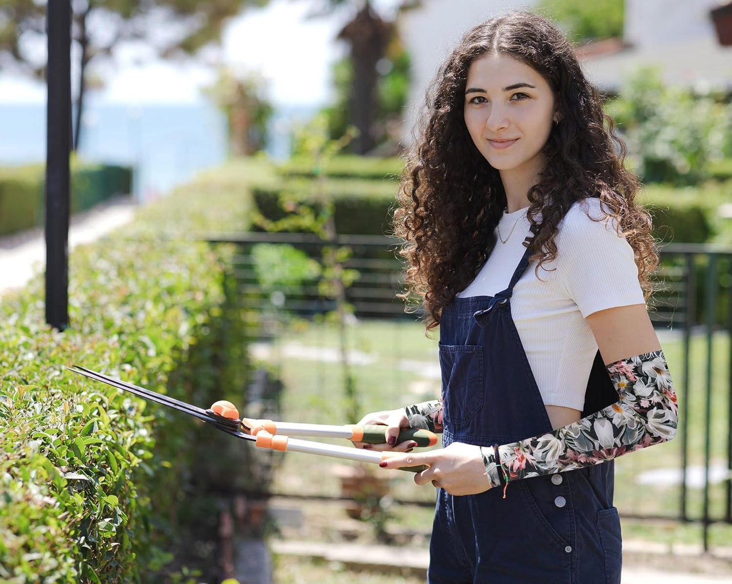 Mangas protección solar jardinería con enfriamiento