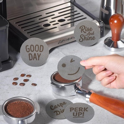 Caja de 5 filtros para espresso SiliFine con soporte de nuez