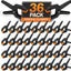 Pack 36 abrazaderas plástico resistente naranja 3.4pulg