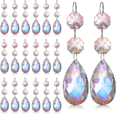 Cuentas de cristal arcoíris AB para colgantes 1.5pulg