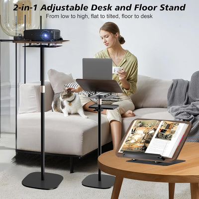Soporte 2en1 para libros ajustable con clips para lectura