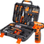 Set 150 Pzas Herramientas Hogar Taladro Inalámbrico 8V Naranja