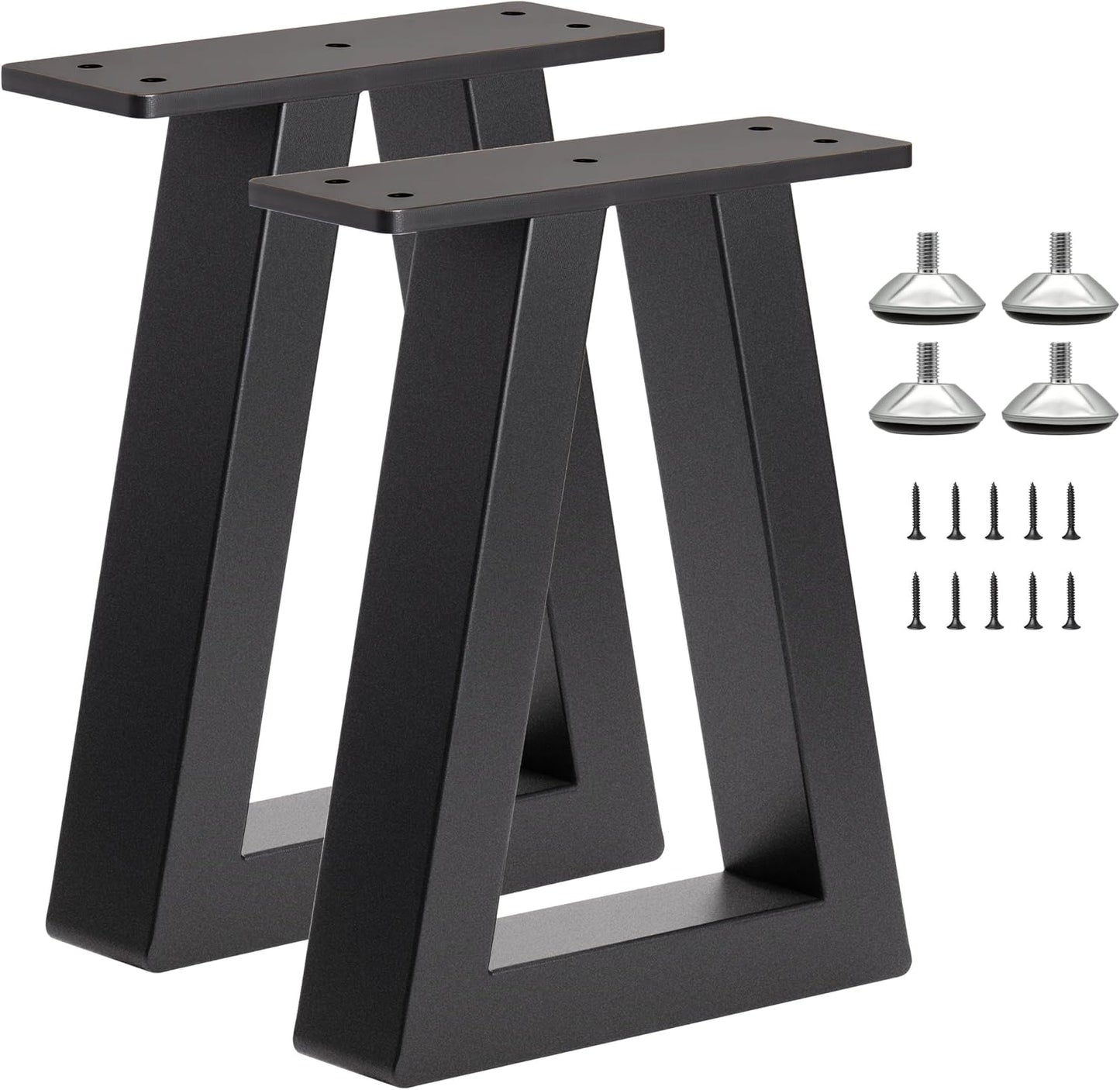 Patas trapezoidales metal 10pulg para mesas café y sofá