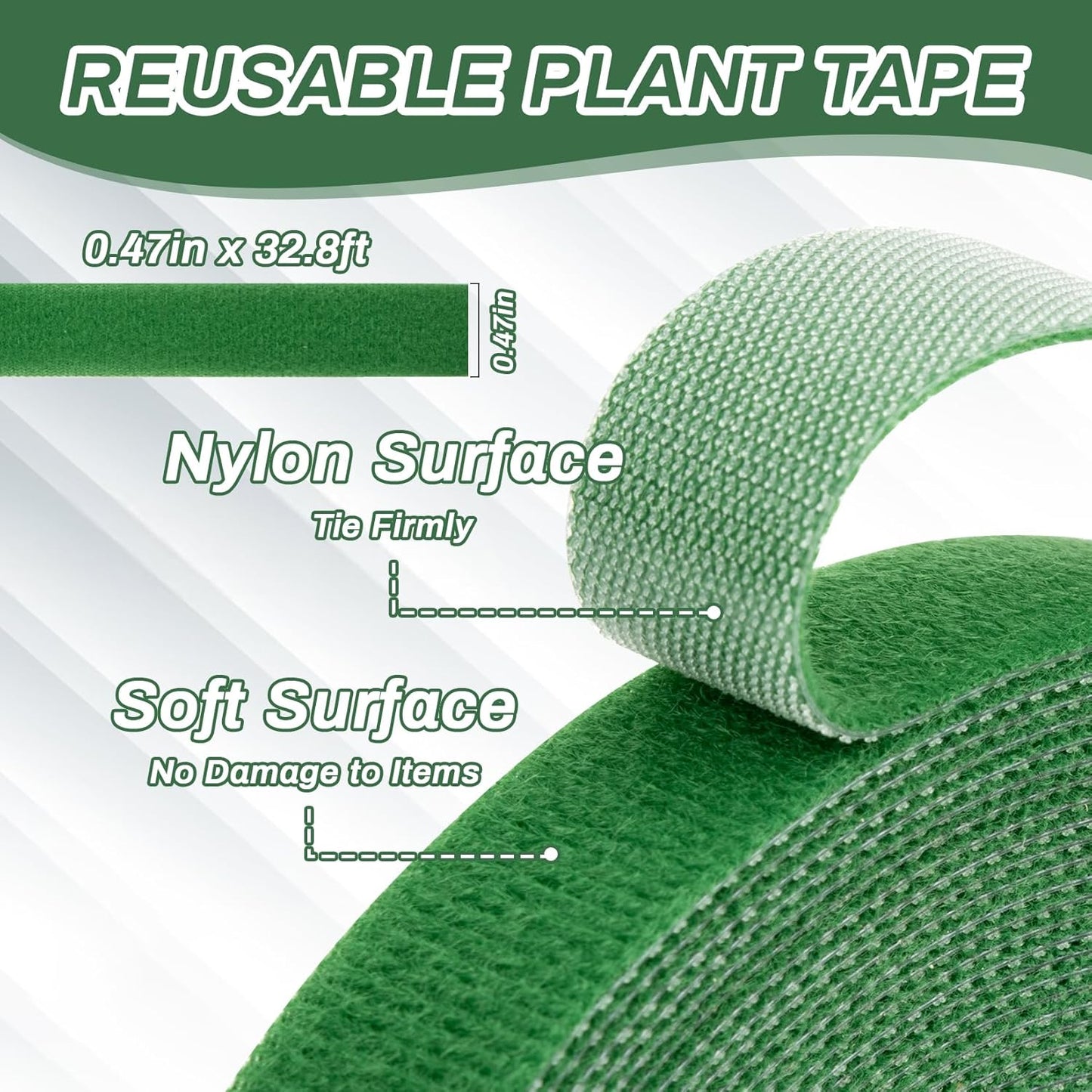 Cinta para plantas reutilizable 0.47pulg x 32.8ft