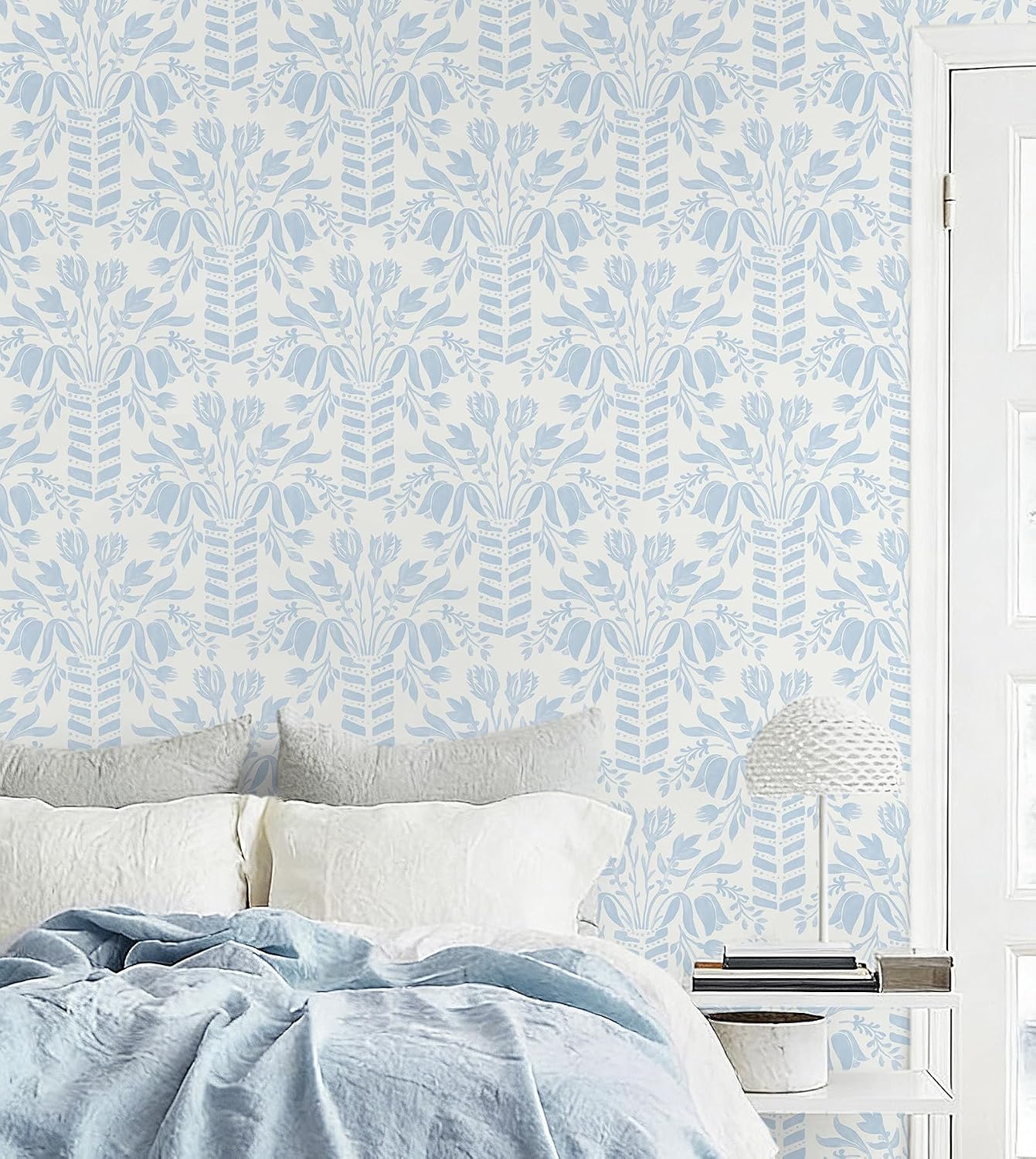 Papel tapiz azul autoadhesivo para dormitorio y gabinetes moderno