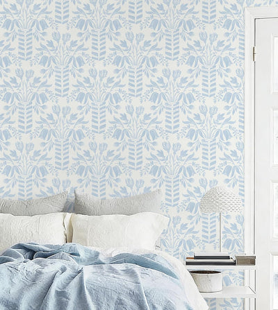 Papel tapiz azul autoadhesivo para dormitorio y gabinetes moderno