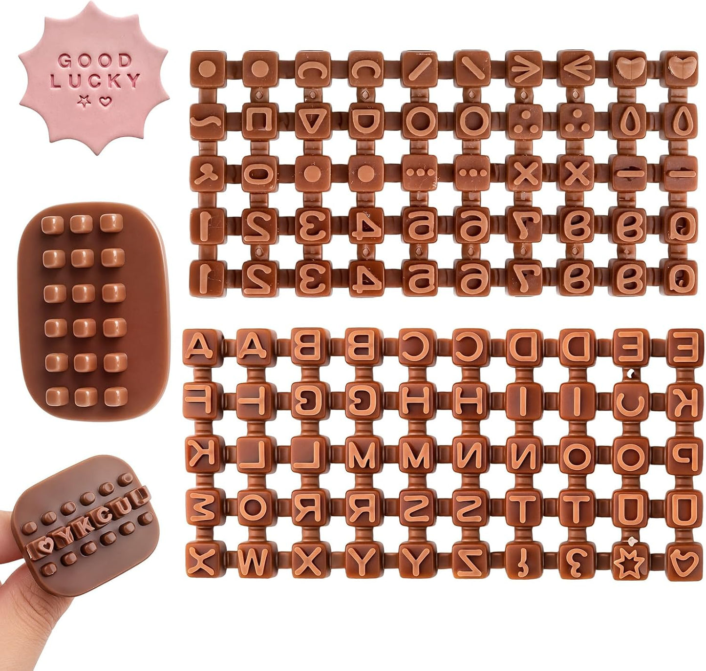 100 sellos de letras para arcilla cerámica 3 estilos símbolos alfabeto números para galletas chocolate